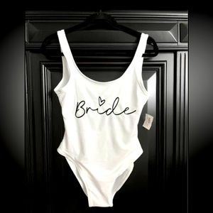White Bride one piece bathing suit